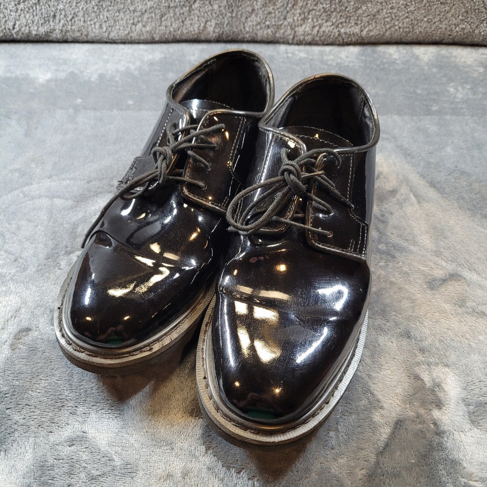 Rocky Mens Pro Cell‎ Duty Oxford Black Patent Gloss Shoes FQ00510-8 Size 9.5 EW